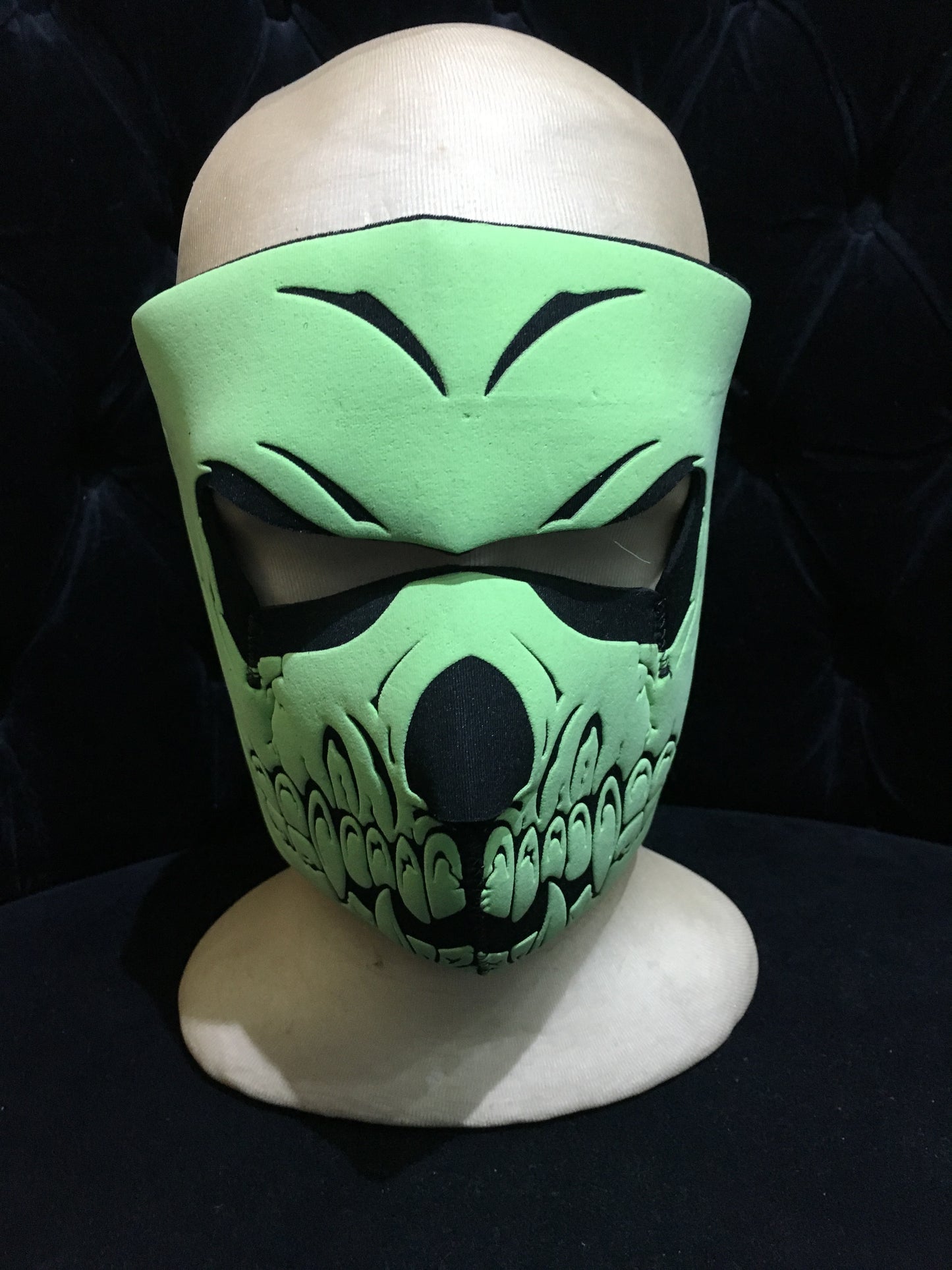 Green Skull Biker Mask