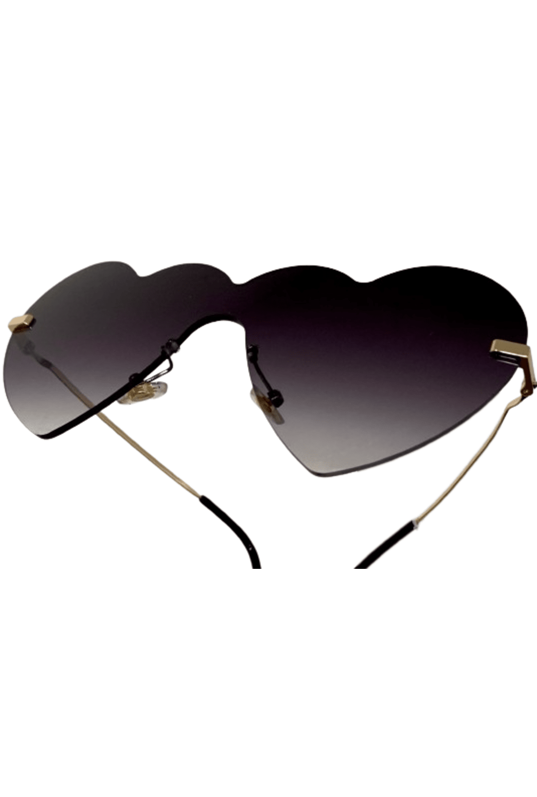 Black to Clear Ombre Frameless Heart Glasses Perth HurlyBurly