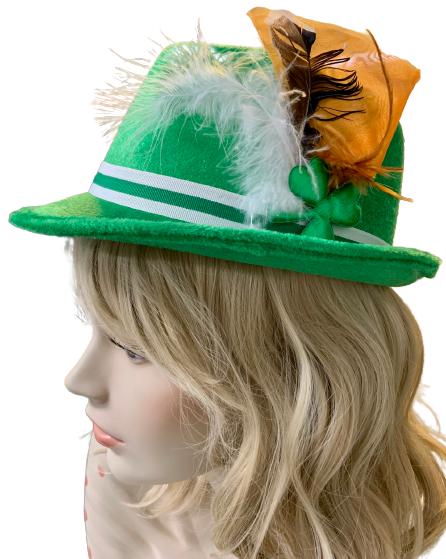 Irish St. Patrick's Day Feathered Hat