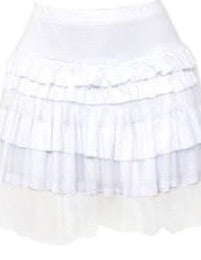 80's Ra Ra White Skirt
