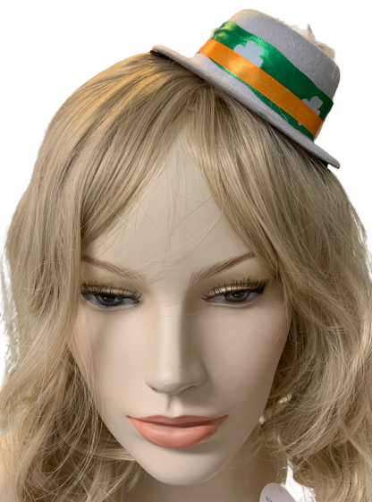 White Shamrock Mini Top Hat