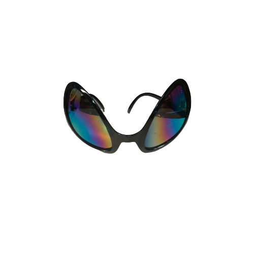 Reflective Black Alien Glasses