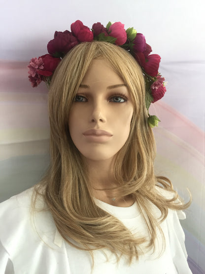 Flower Crown Dark Pink