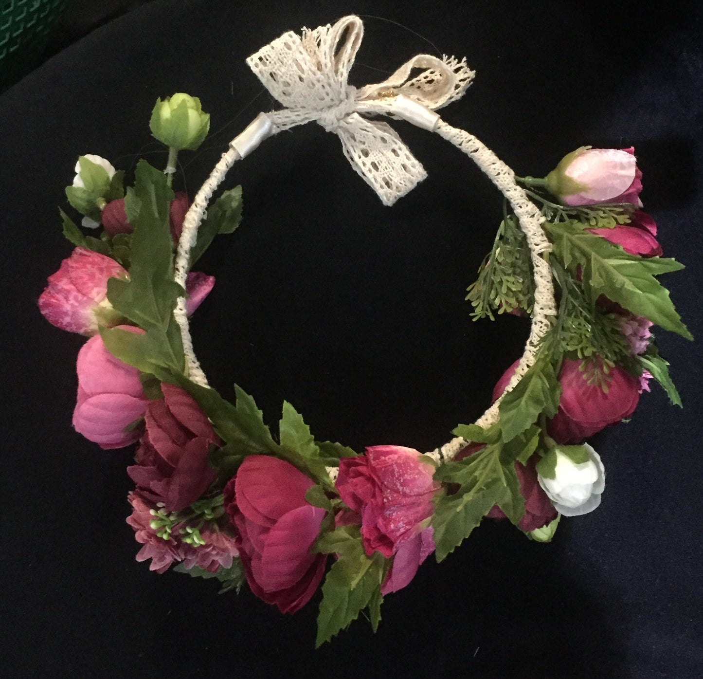 Flower Crown Dark Pink