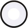 Party Lens #32 Solid White Black Rim Contact Lenses