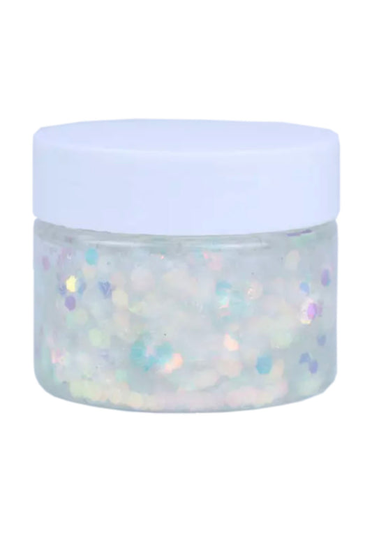 Iridescent White Peel-Off Glitter