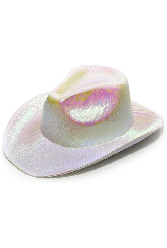 Iridescent White Cowboy Hat
