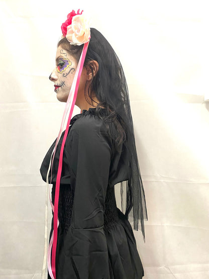 Day of The Dead Pink Veil