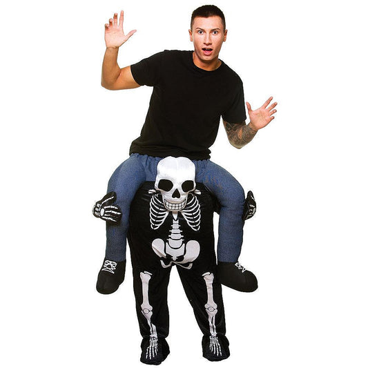Kids Carry Me: Skeleton Ride On Costume