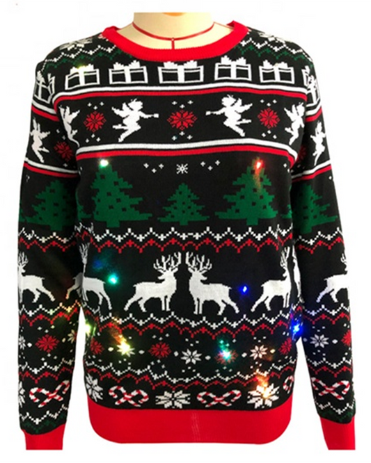 Deluxe LED Light-Up Christmas Sweater