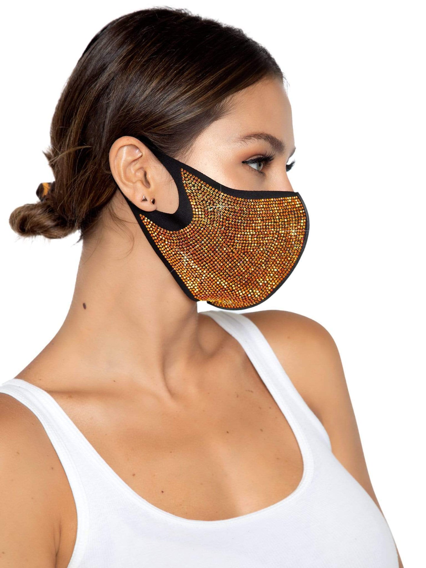Alexi Gold Rhinestone Face Mask
