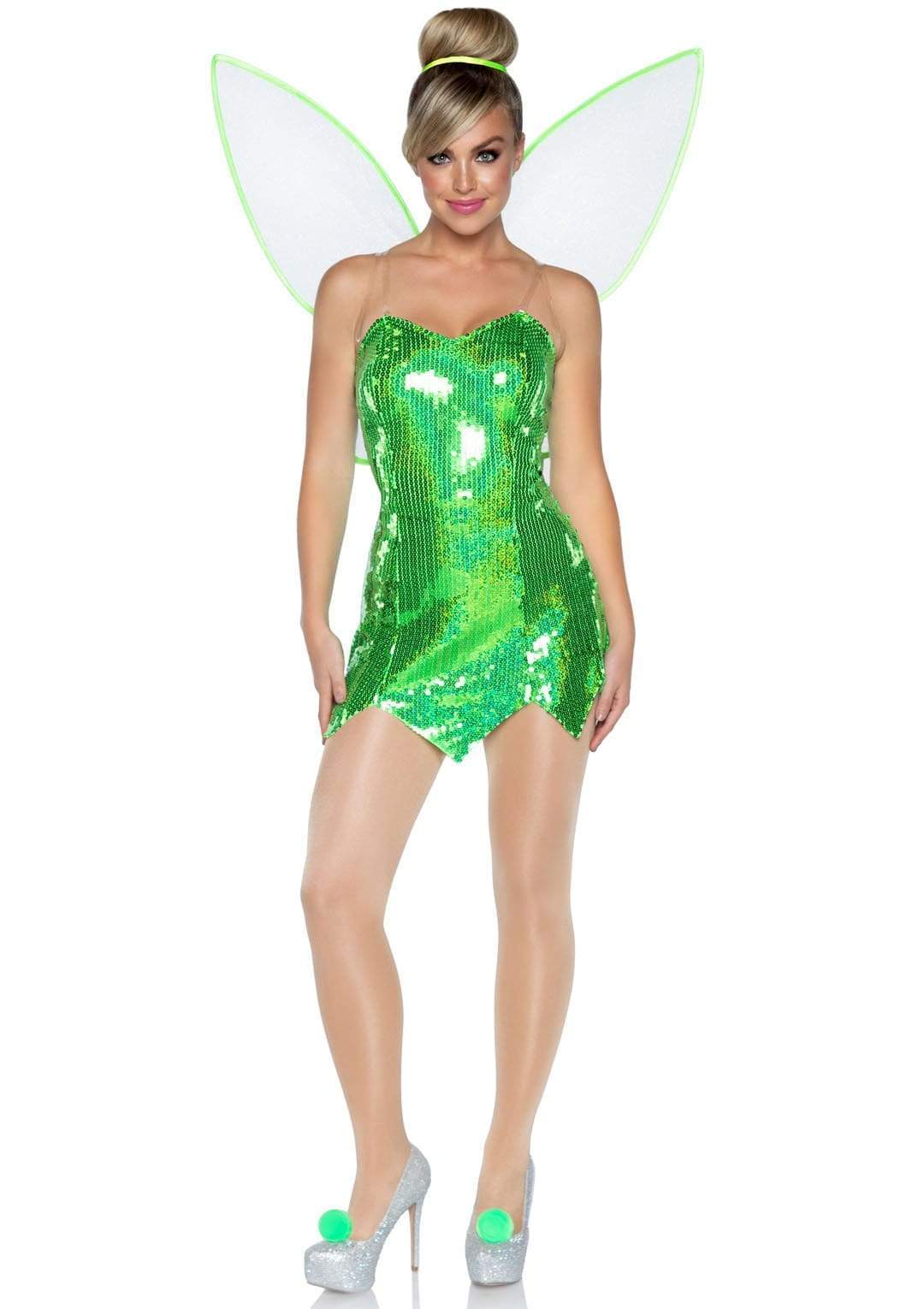 sequin tinkerbell dress Tinkerbell Costume: Tinkerbell Fairy-inspired Dress With Wings