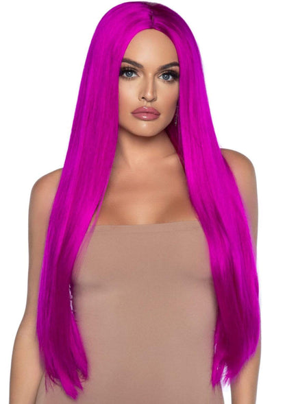 Long Straight Raspberry Deluxe Wig