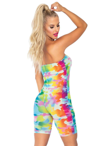 Rainbow Camo Mesh Romper