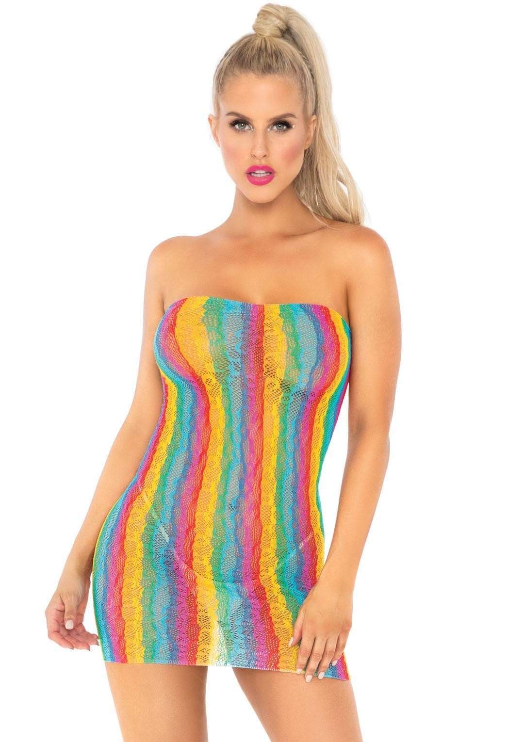 Rainbow Lace Tube Dress