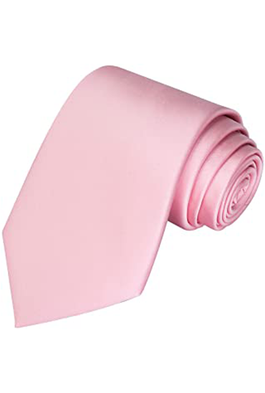 Light Pink Satin Skinny Neck Tie