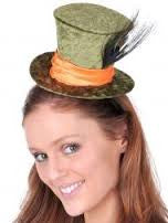 Small Velvet Mad Hatter Green Top Hat