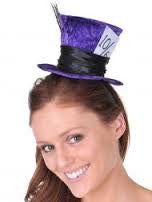 Small Velvet Mad Hatter Purple Top Hat
