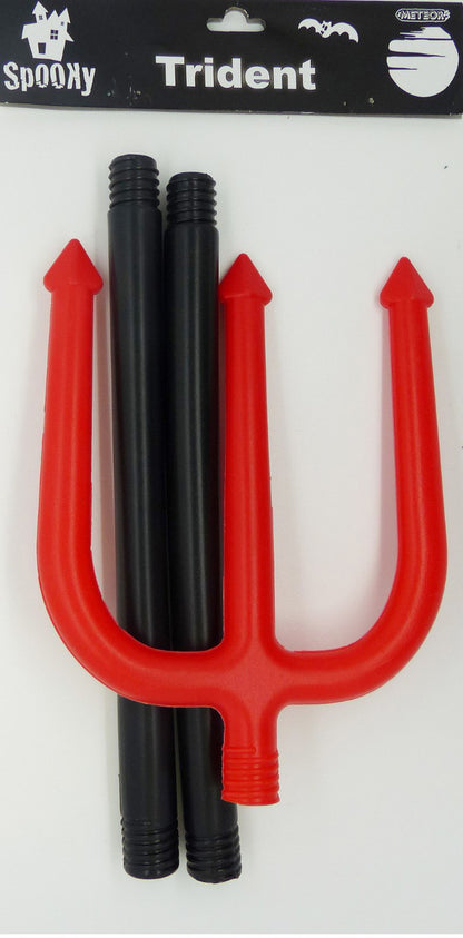 Collapsible Red Trident Pitchfork