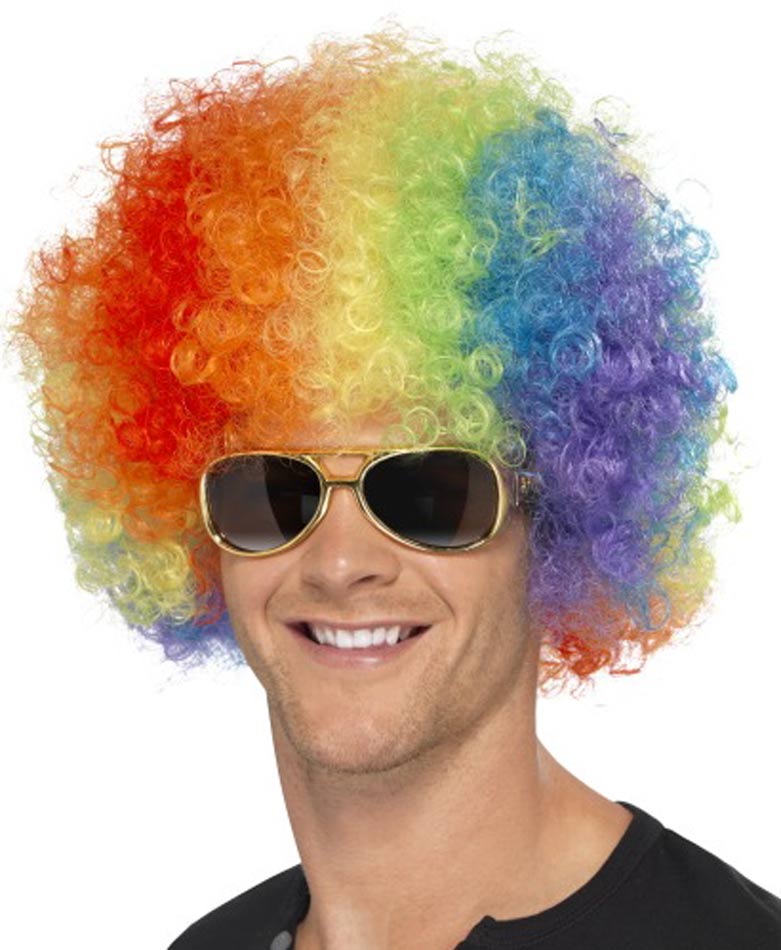Rainbow Afro Party Wig