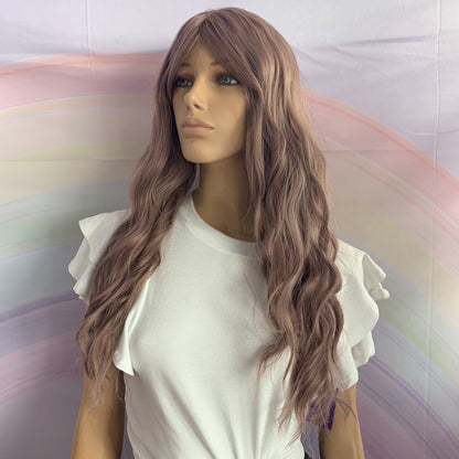 Soft Purple Long Wavy Wig