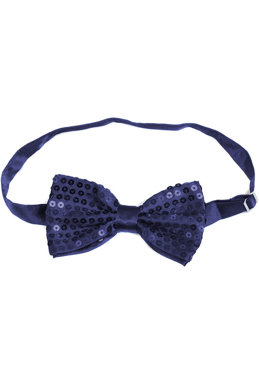 Navy Blue Sequined Bowtie