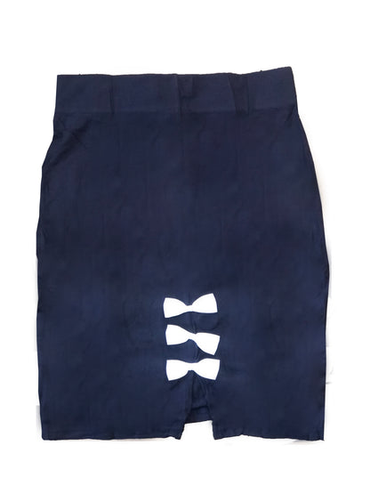 Navy Pin-Up Pencil Skirt