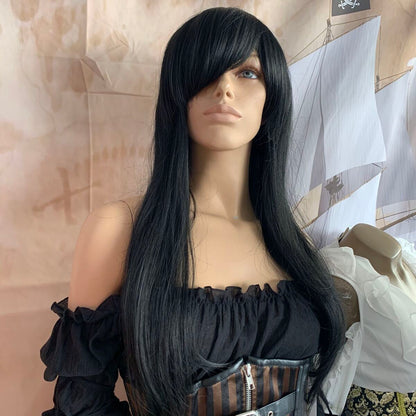 Deluxe Long Straight Black Wig