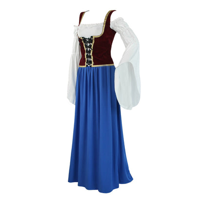 Long Blue Oktoberfest Dress OCW68