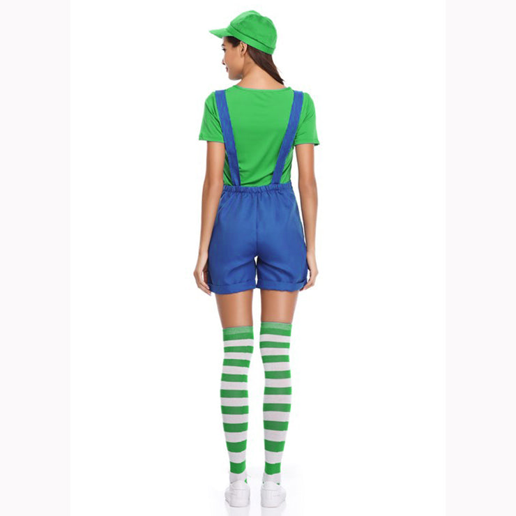 Ladies Luigi Overalls Costume