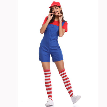 Classic Ladies Mario Overalls Costume