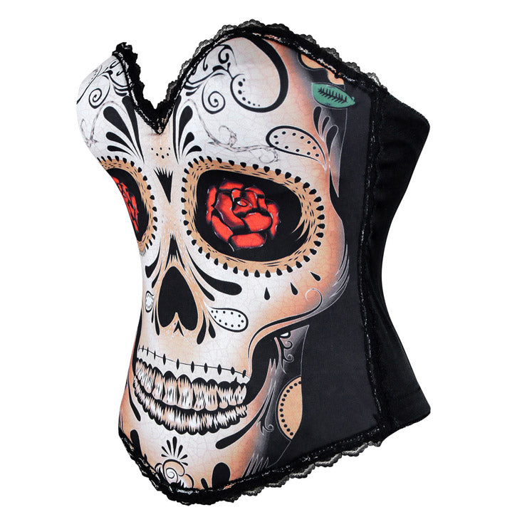 Day of the dead skull corset