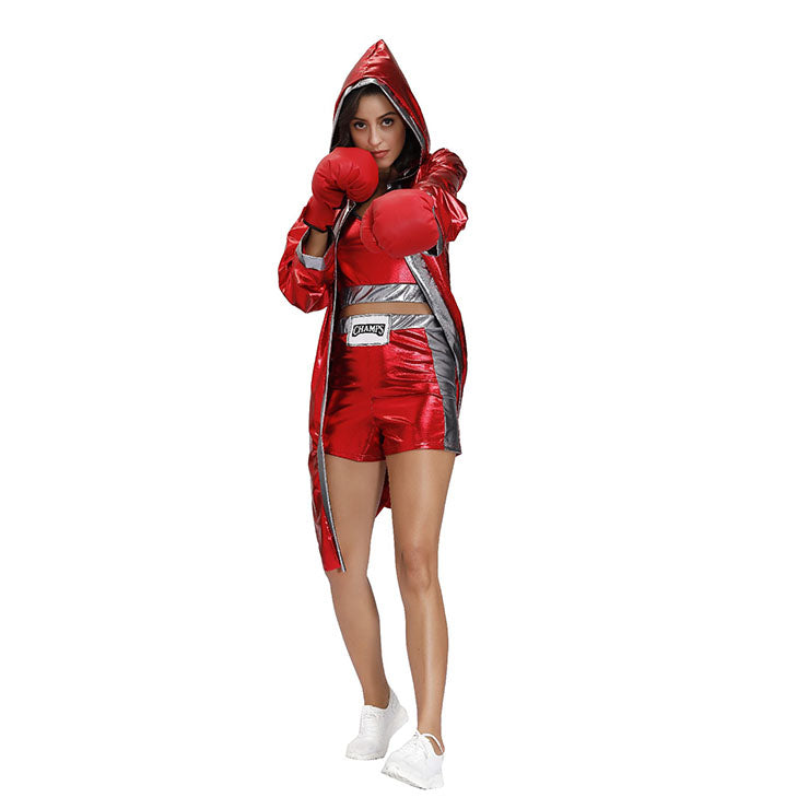 Ladies Red Boxing Champion Costume