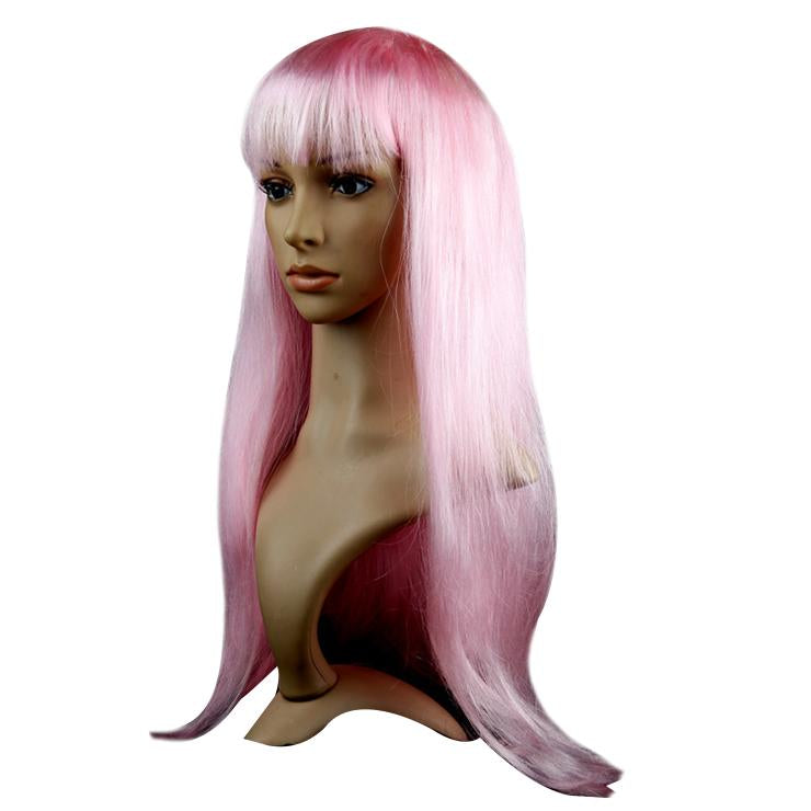 Straight Light Pink Party Wig