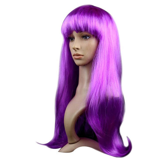 Straight Magenta Party Wig
