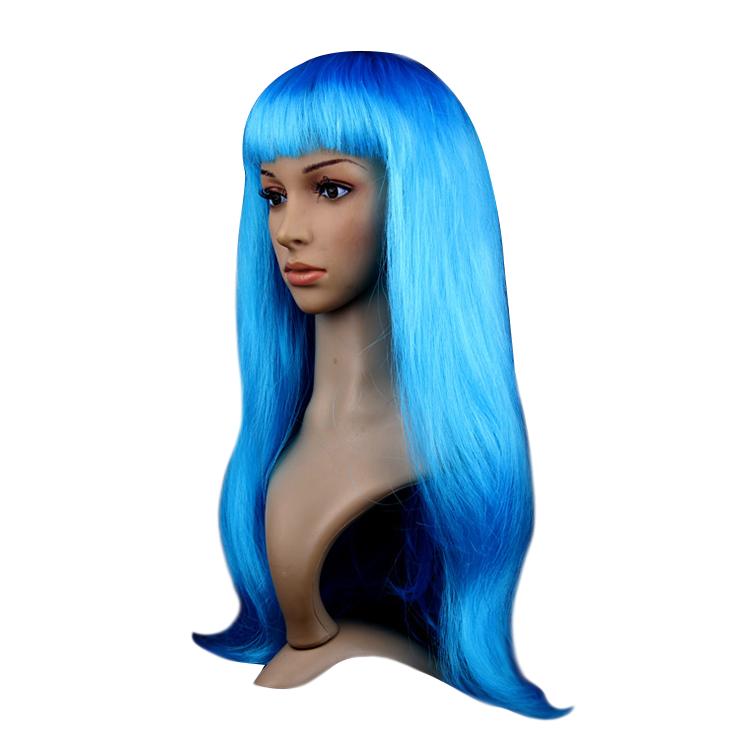Straight Aqua Blue Party Wig
