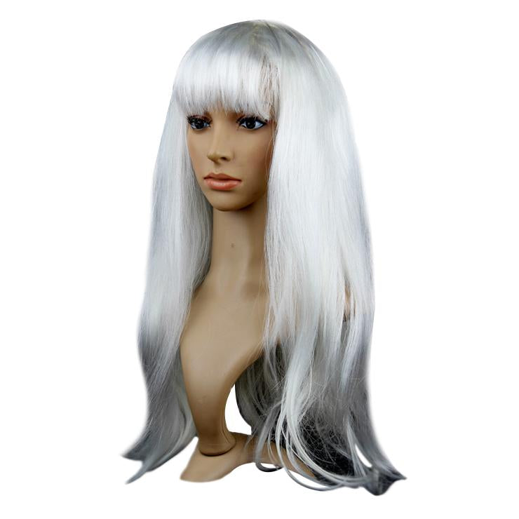 Straight White Party Wig