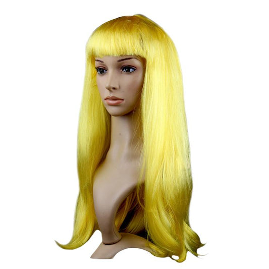 Straight Yellow Party Wig