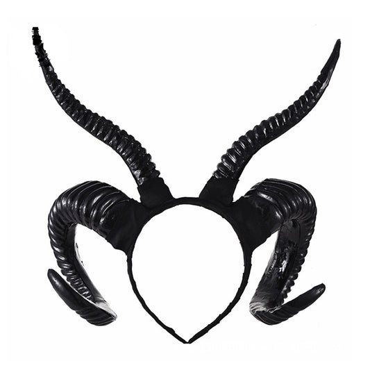 Gothic Black Antelope Horns