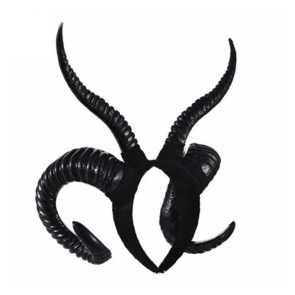 Gothic Black Antelope Horns