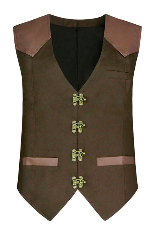 Men's Brown Steampunk Waistcoat