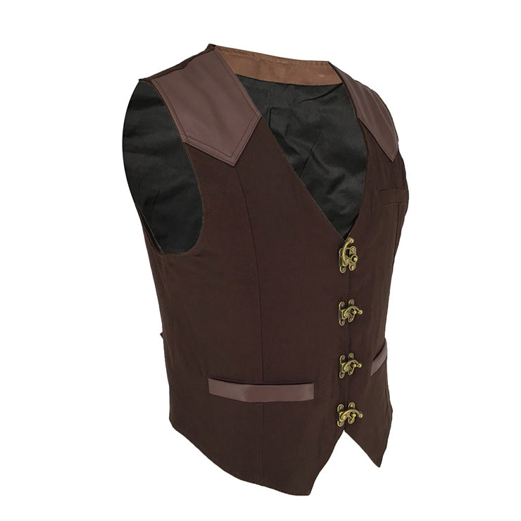 Men's Brown Steampunk Waistcoat
