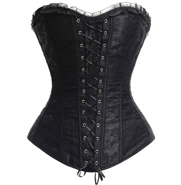 Black Lace-Up Overbust Corset Perth | Hurly Burly – Hurly-Burly