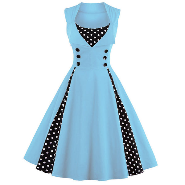 Light Blue 1950's Swing Dress Perth | Hurly Burly - Hurly-Burly