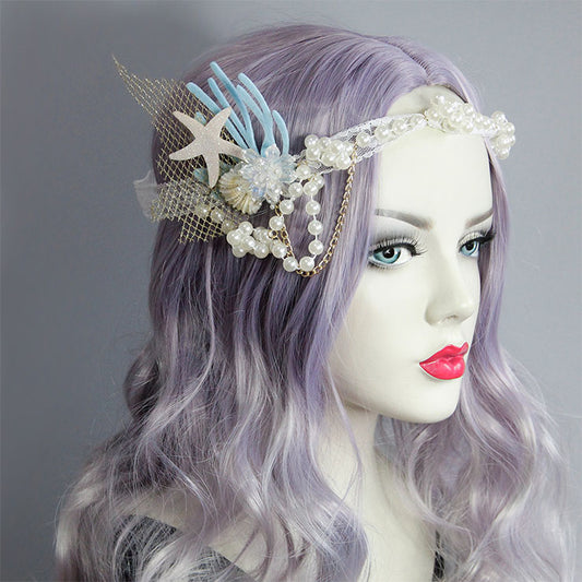 Mermaid Shell and Pearl Headband