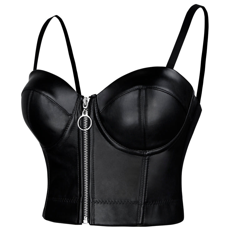 Leather bustier discount