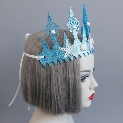 Blue Mermaid Starfish Crown