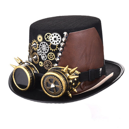 Steampunk Spikes & Cogs Goggles Hat (JJ)
