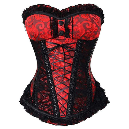 Gothic Red Overbust Corset
