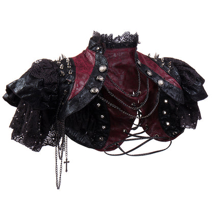 Gothic Red and Black Steampunk Shrug